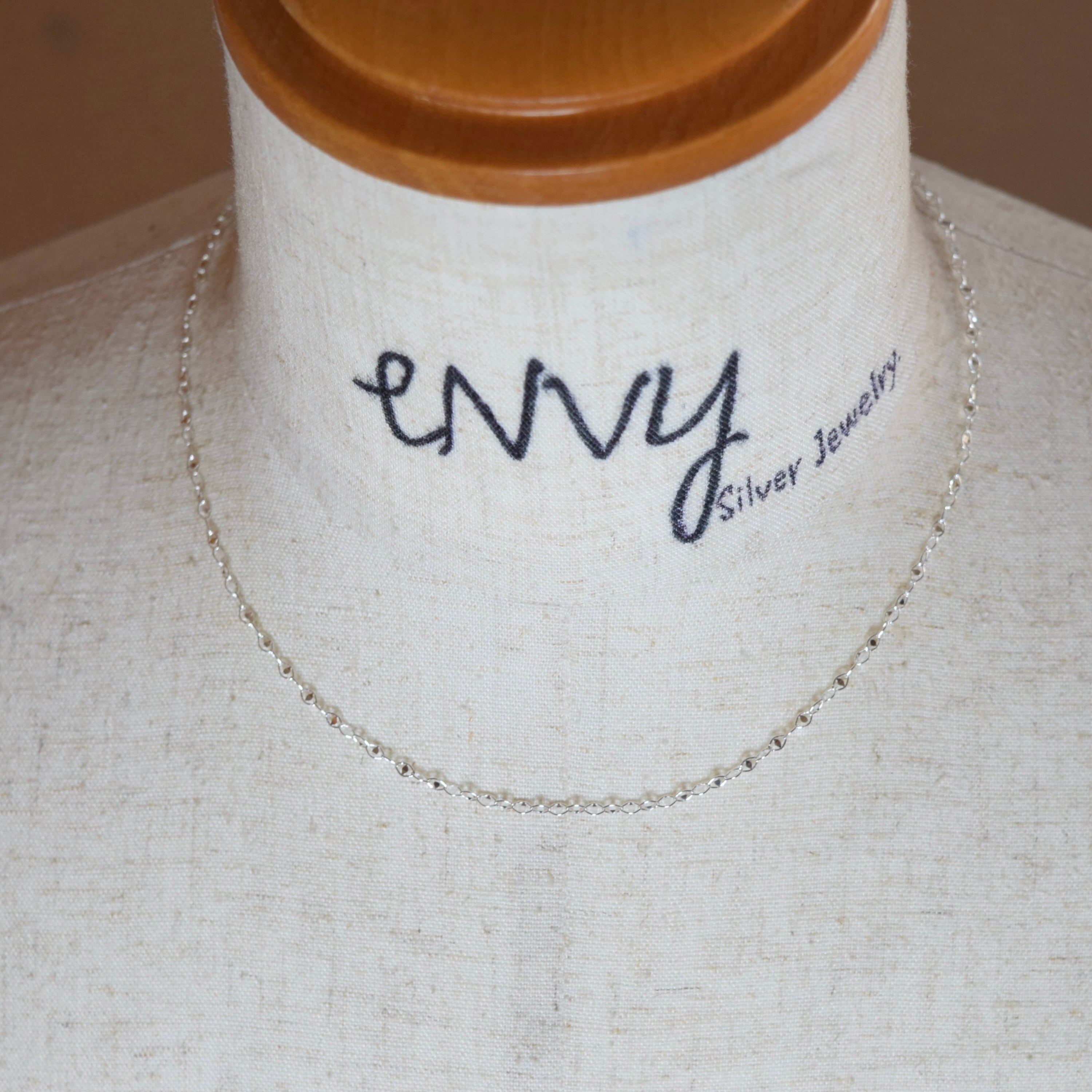 シルバー925 silver シンプルエレガンスネックレス/45cm/軽研磨仕上げ