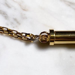 vintage GUCCI gold color metal necklace “perfume bottle”