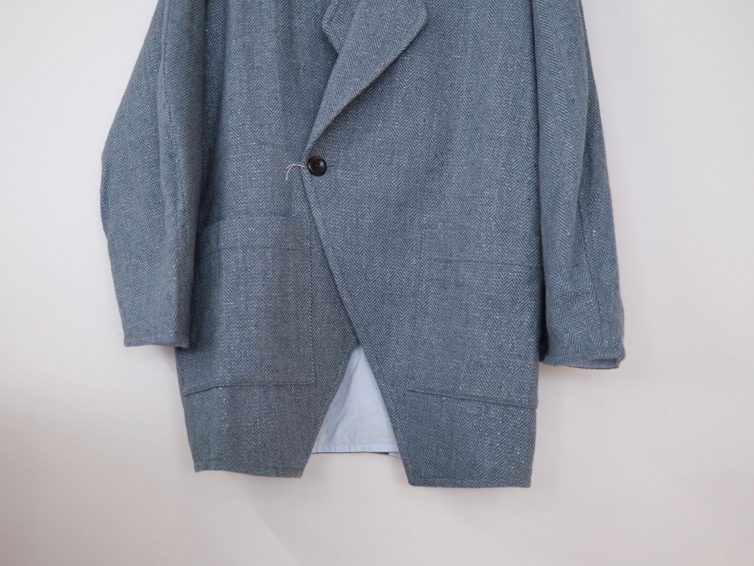 HOMELESS TAILOR”Batten Jacket Sax' | Lapel online store HOMELESS TAILOR”Batten Jacket Sax' | Lapel online store