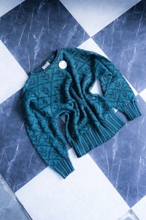 green glitter knit