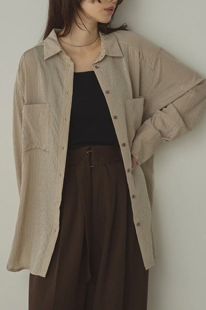 Stripe over shirt ストライプオーバーシャツ Ivory