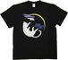 [江戸てん]三日月猫 黒  Tシャツ 7.4オンススーパーヘビー厚地 捺染プリント M～4L大きいサイズまで メンズ