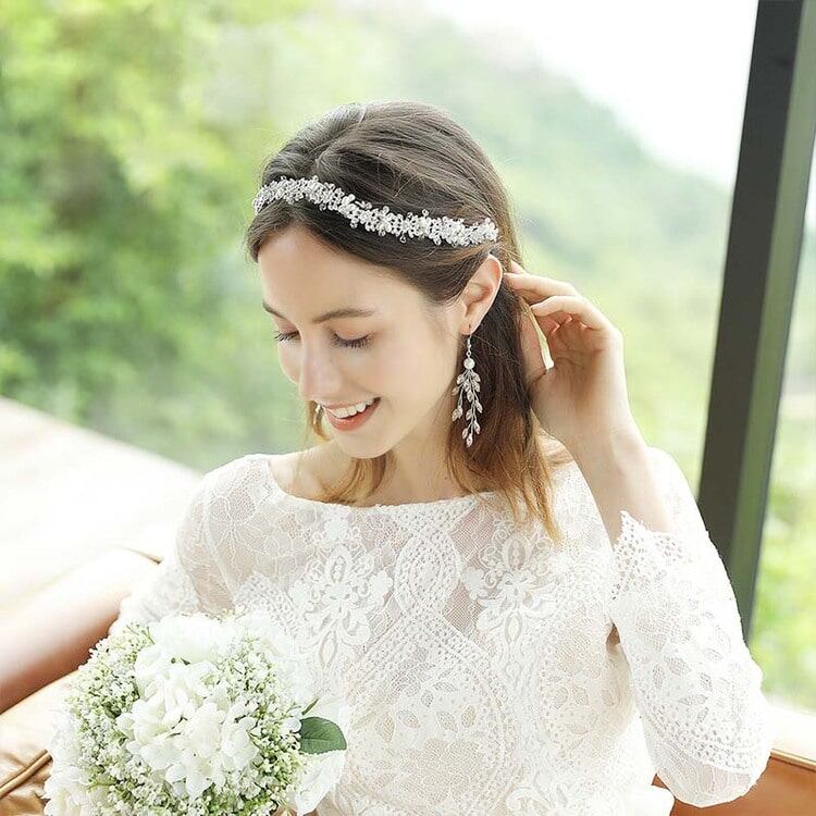 ヘッドドレス カチューシャ リボン H 005 H 006 Wedding Style ウエディングアイテムの通販