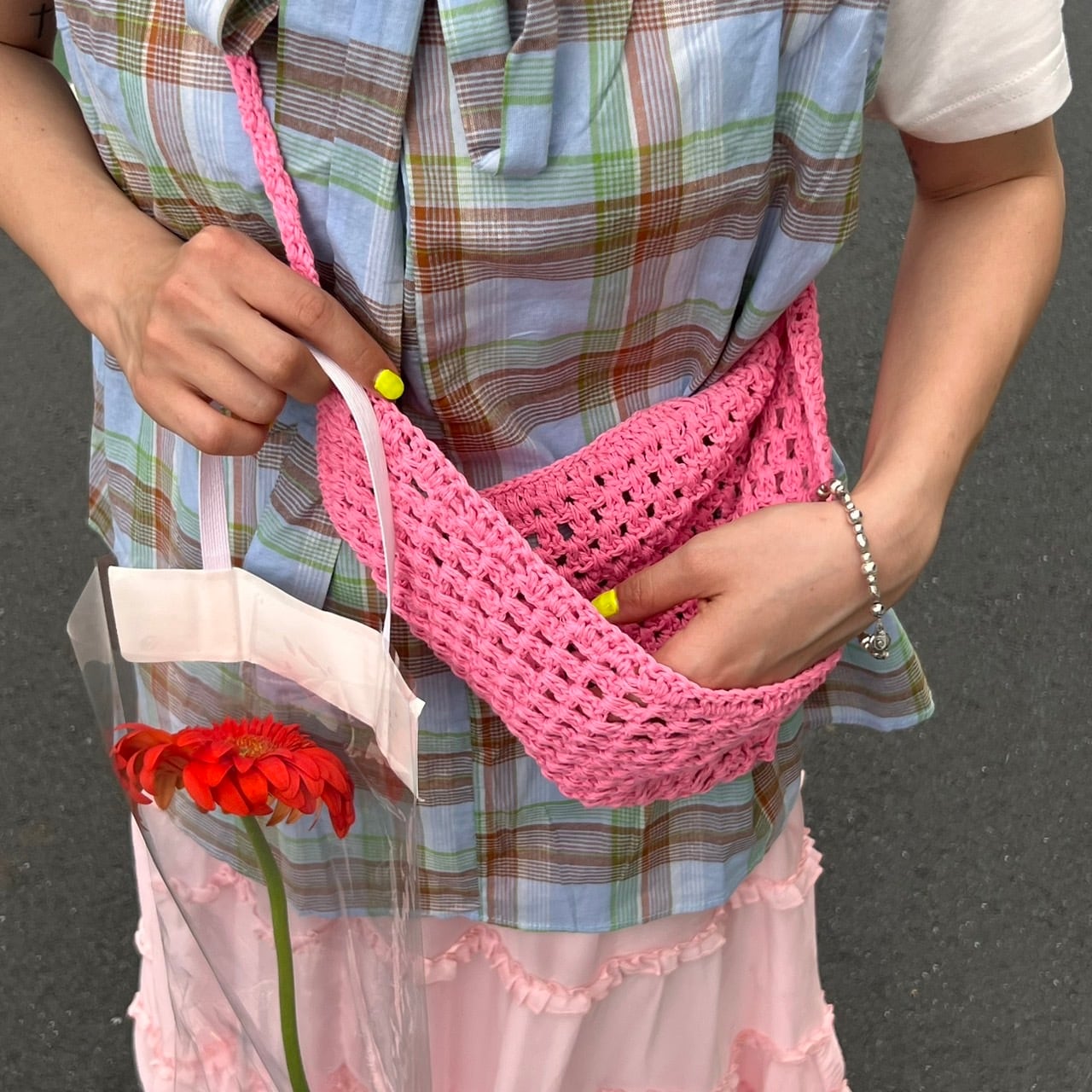 紐付き鍵編みニット帽_LN02888 | lanan(ラナン)