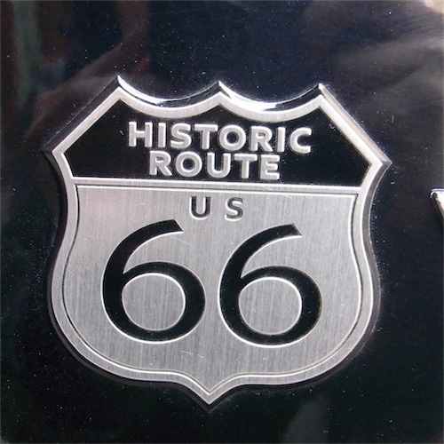 アルミステッカー◆ルート66/ROUTE66◆エンブレム　アメリカン雑貨