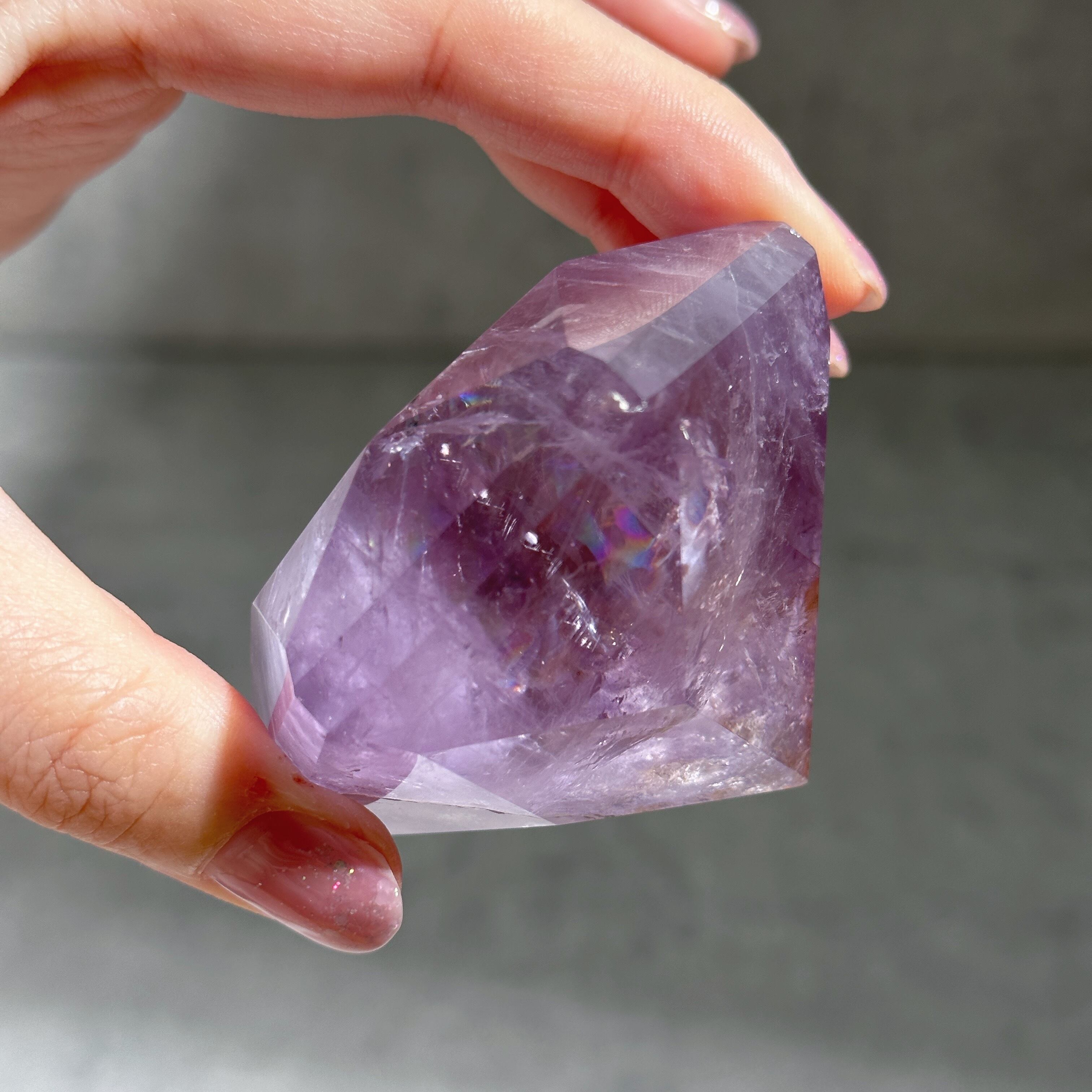 アメジスト ダイヤモンドカット02◇Amethyst Diamond◇天然石・鉱物