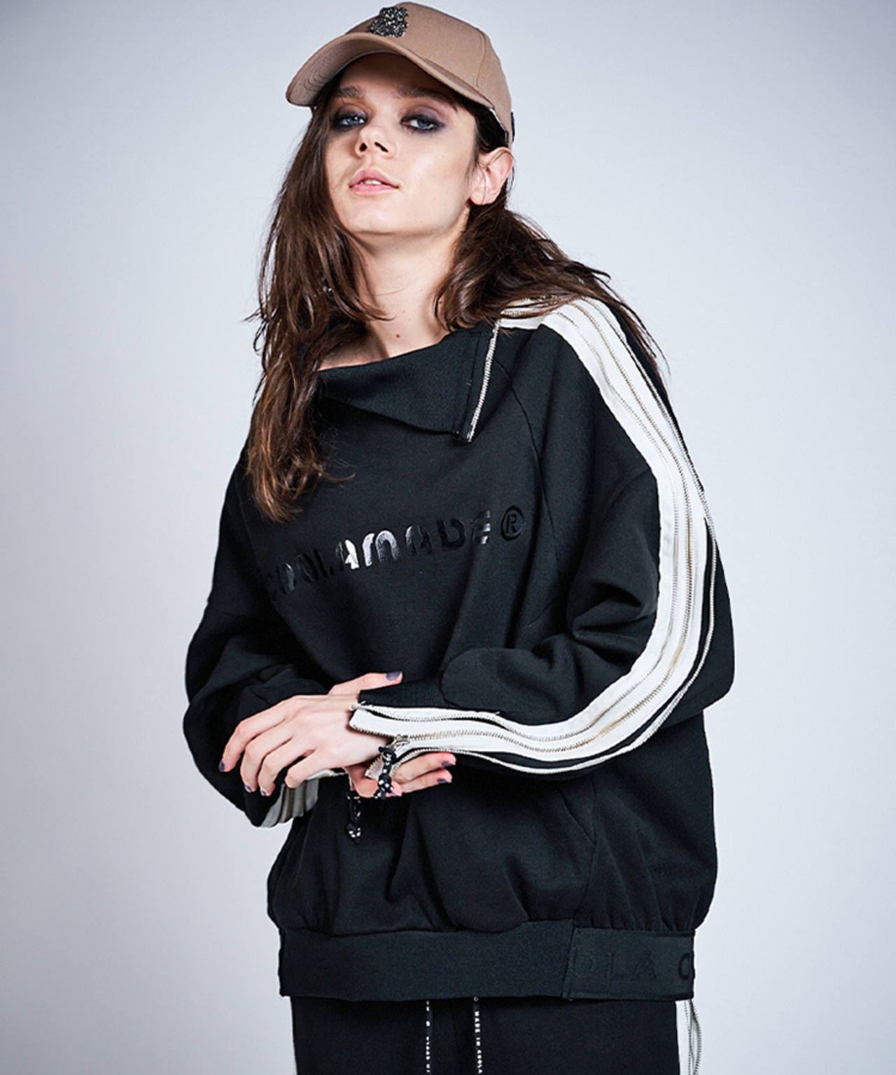 ダブルファスナールーズTOPS (BLACK) CQ-47032