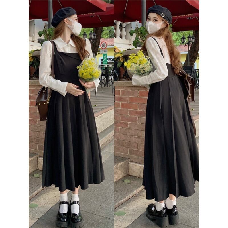 オータムスカート ドレス シャツ ロング 秋物 萌量不足81856471839