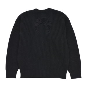 【MARINE SERRE】WOOL AND FLUFFY KNIT CREWNECK PULLOVER
