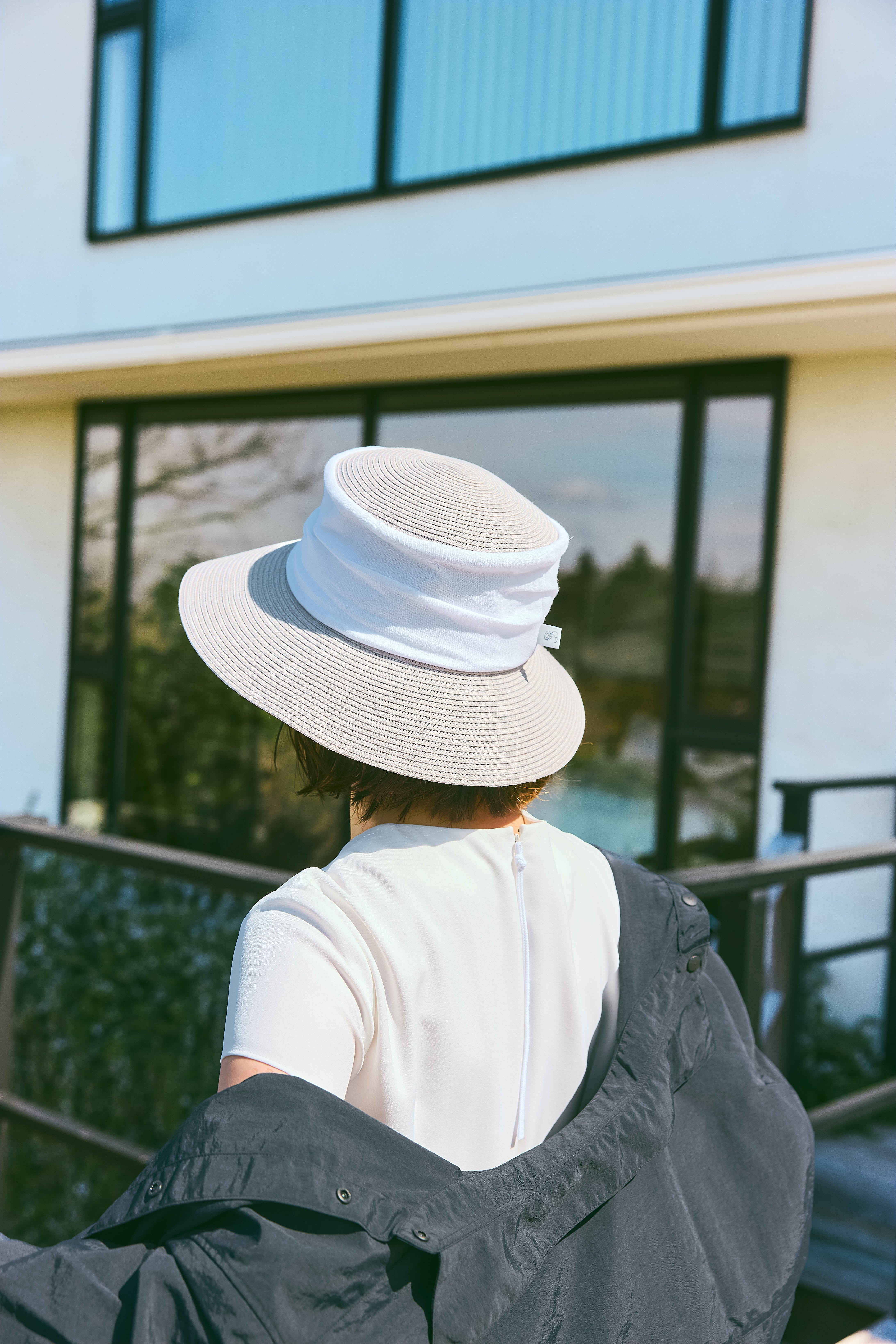 【ちびぱち様限定‼︎】THE9SHOP 丸めて洗えるSUMMERHAT白 丸めて洗える SUMMER HAT soleil ナチュラル×白 | THE9SHOP