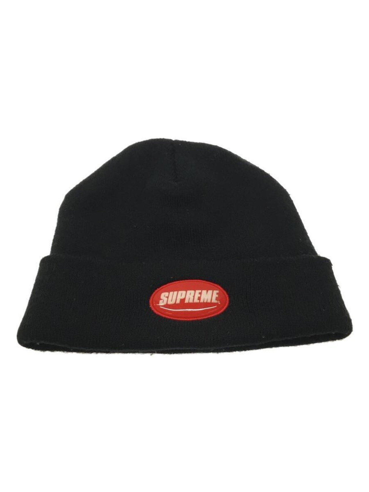 Supreme(シュプリーム)ロゴパッチニットキャップ/ブラック