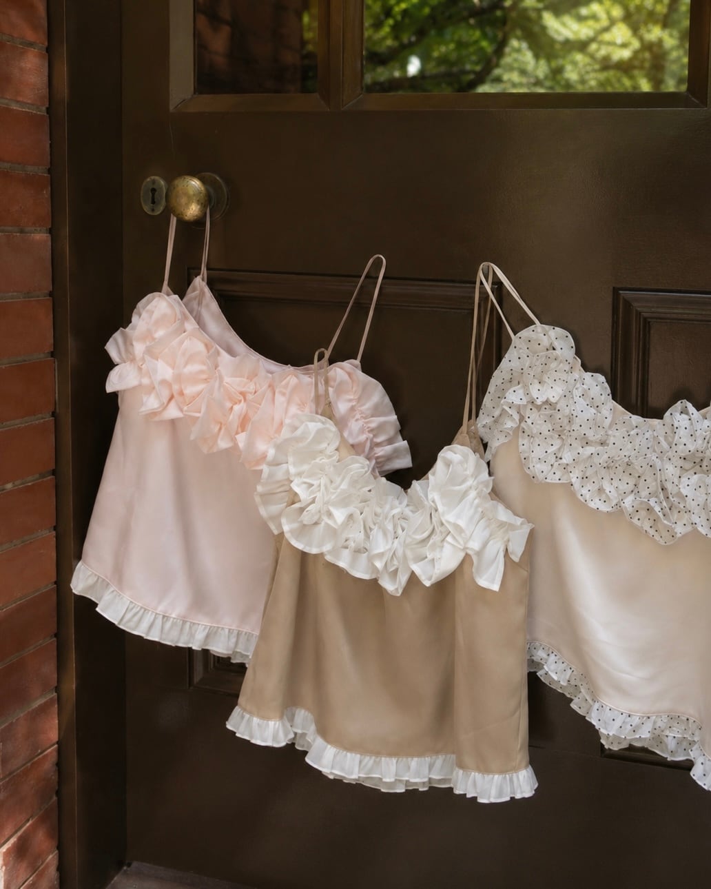 satin frill camisole