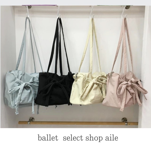 リボンポケットスクエアバッグ4色展開 A0270