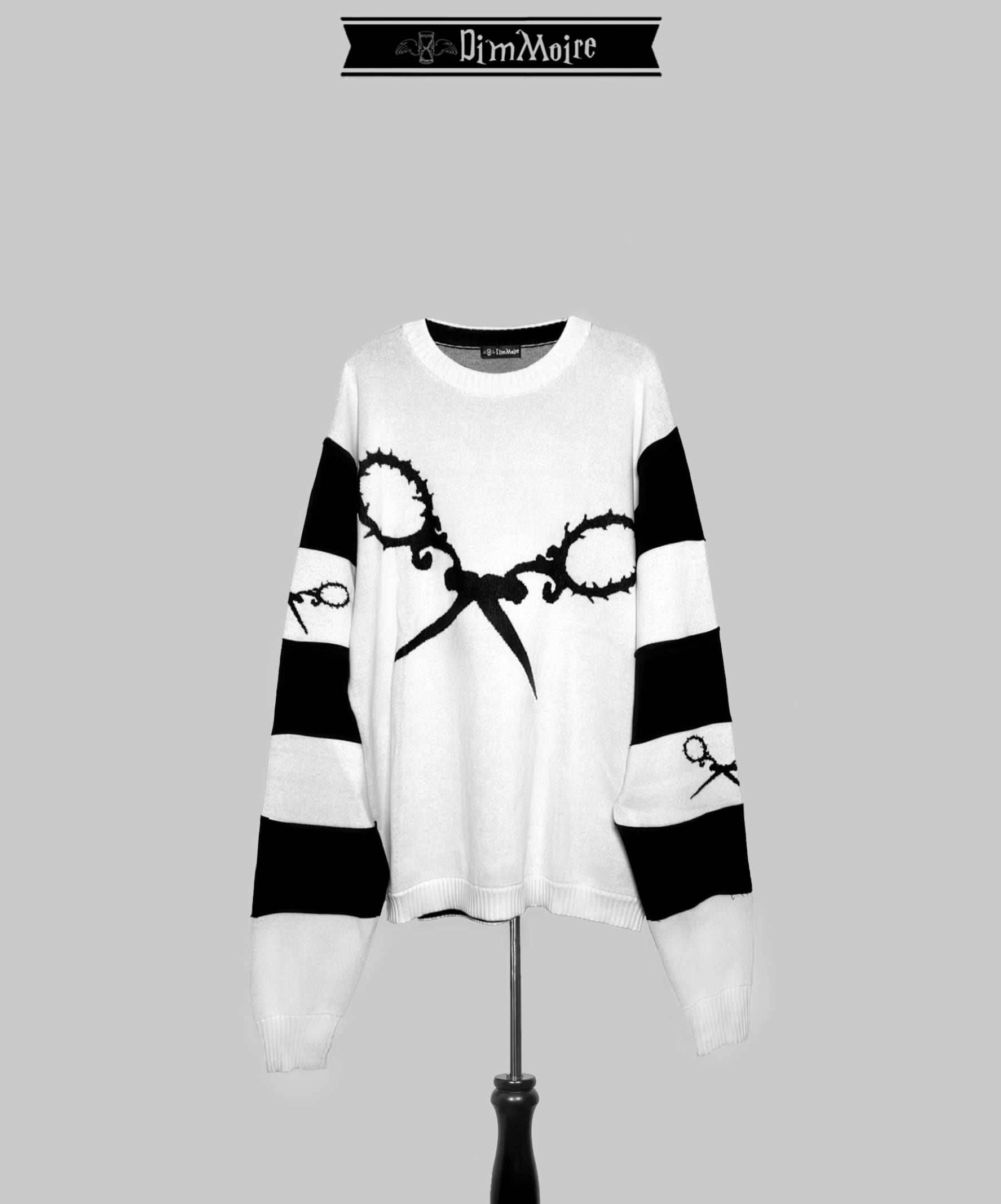 【〇】DimMoire ニット×シアートップス BLACK dimmoire ニット×シアートップス【Black】