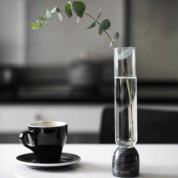 【お取り寄せ】フラワーベース スリム 大理石調