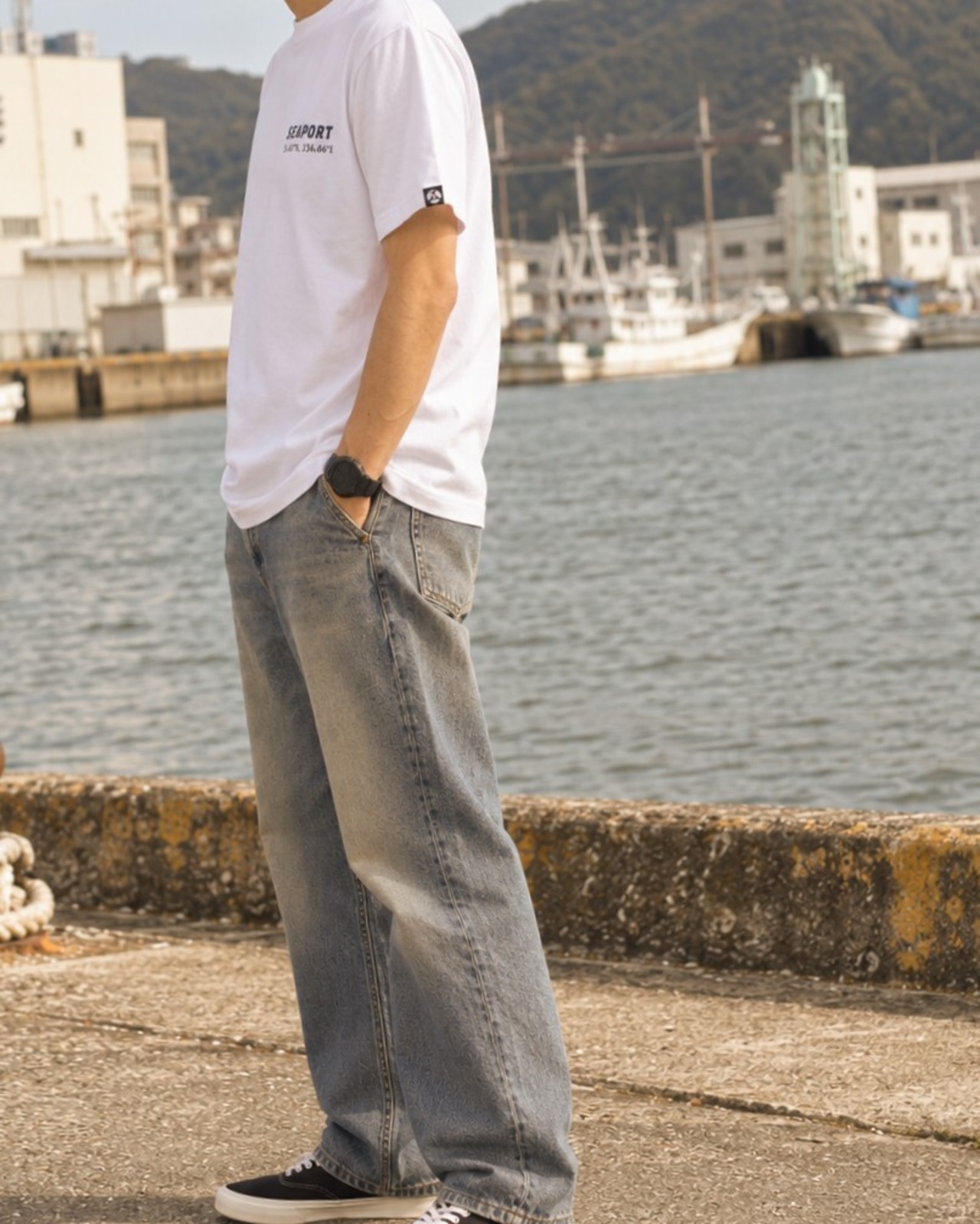 【THE ESSENTIAL LOGO TEE】CLEAN DOCK（White） 画像3