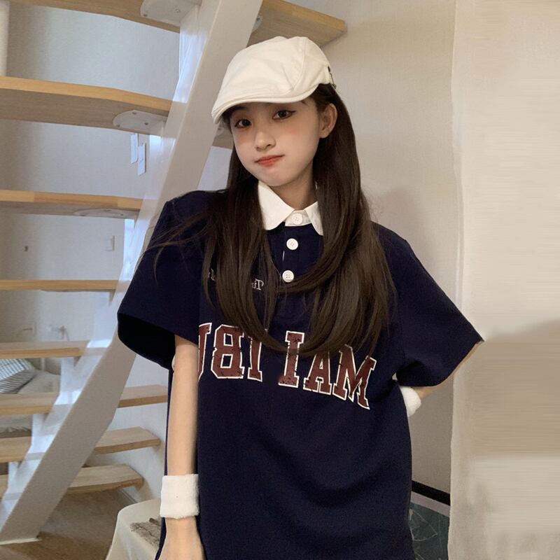 ブルーカラーTシャツ サマールーズスタイル 夏物 スーパーモール88486094186