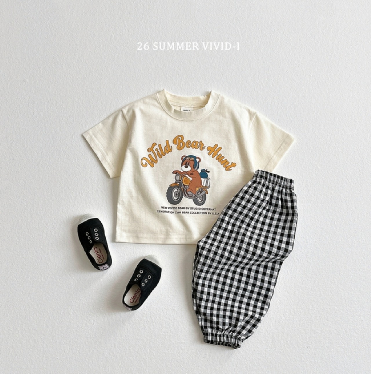 【取寄/韓国直送】VIVID-I 26/SM  バイクベア上下セット｜夏服｜韓国子供服
