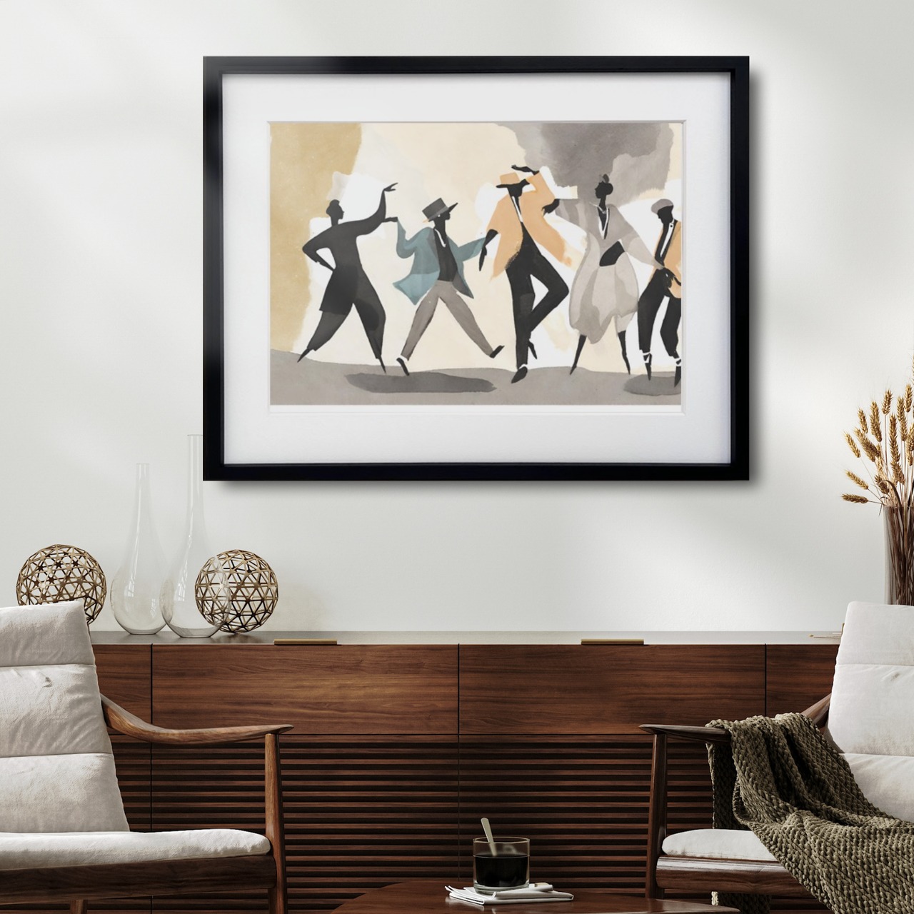 Euphoria｜音とダンスが広がるレトロモダンアートポスター｜空間を格上げする一枚｜｜国内生産・A3ポスター