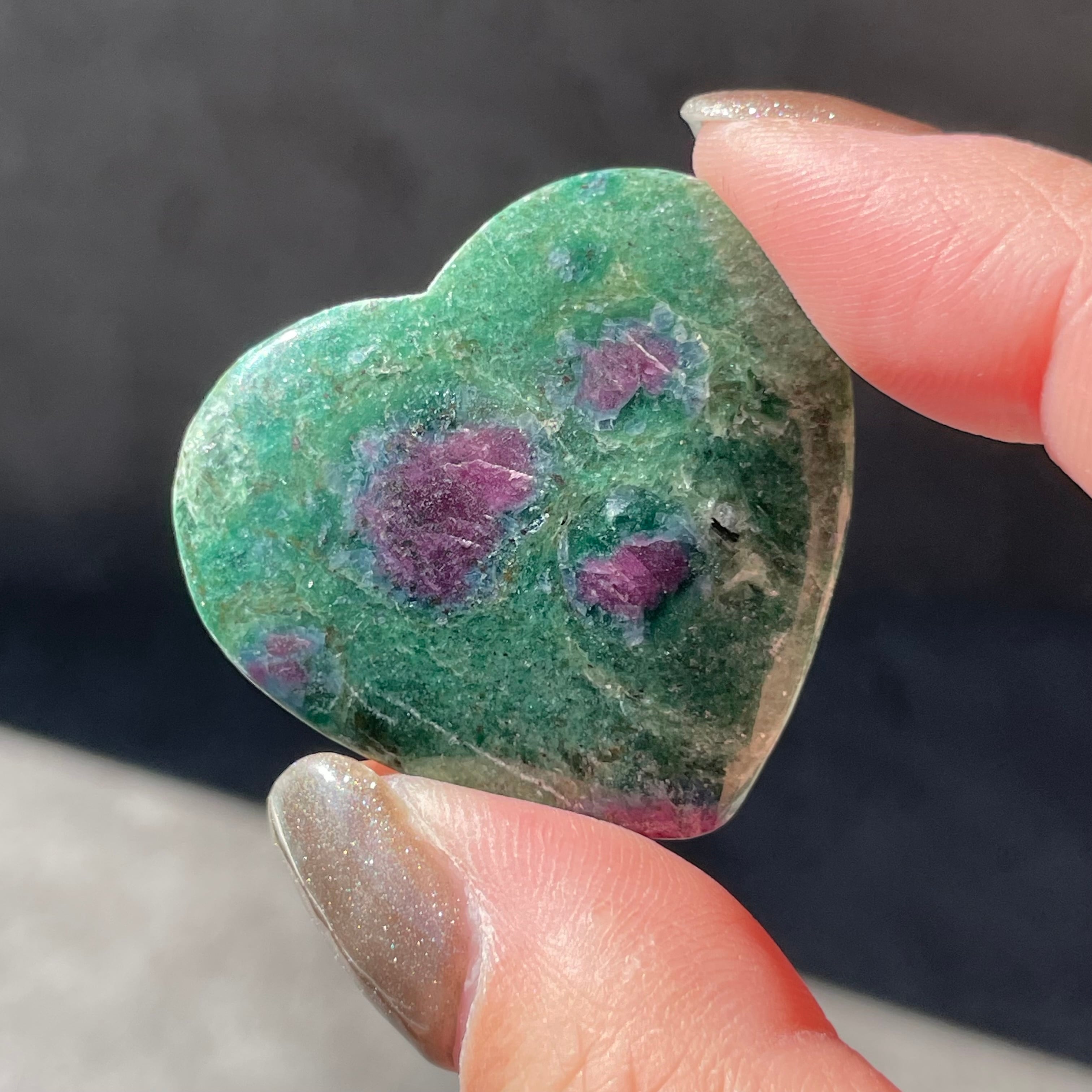 Ruby in Fuchsite ルビーインフックサイト|Heart ハート|天然石 パワーストーン 鉱物 gem stone