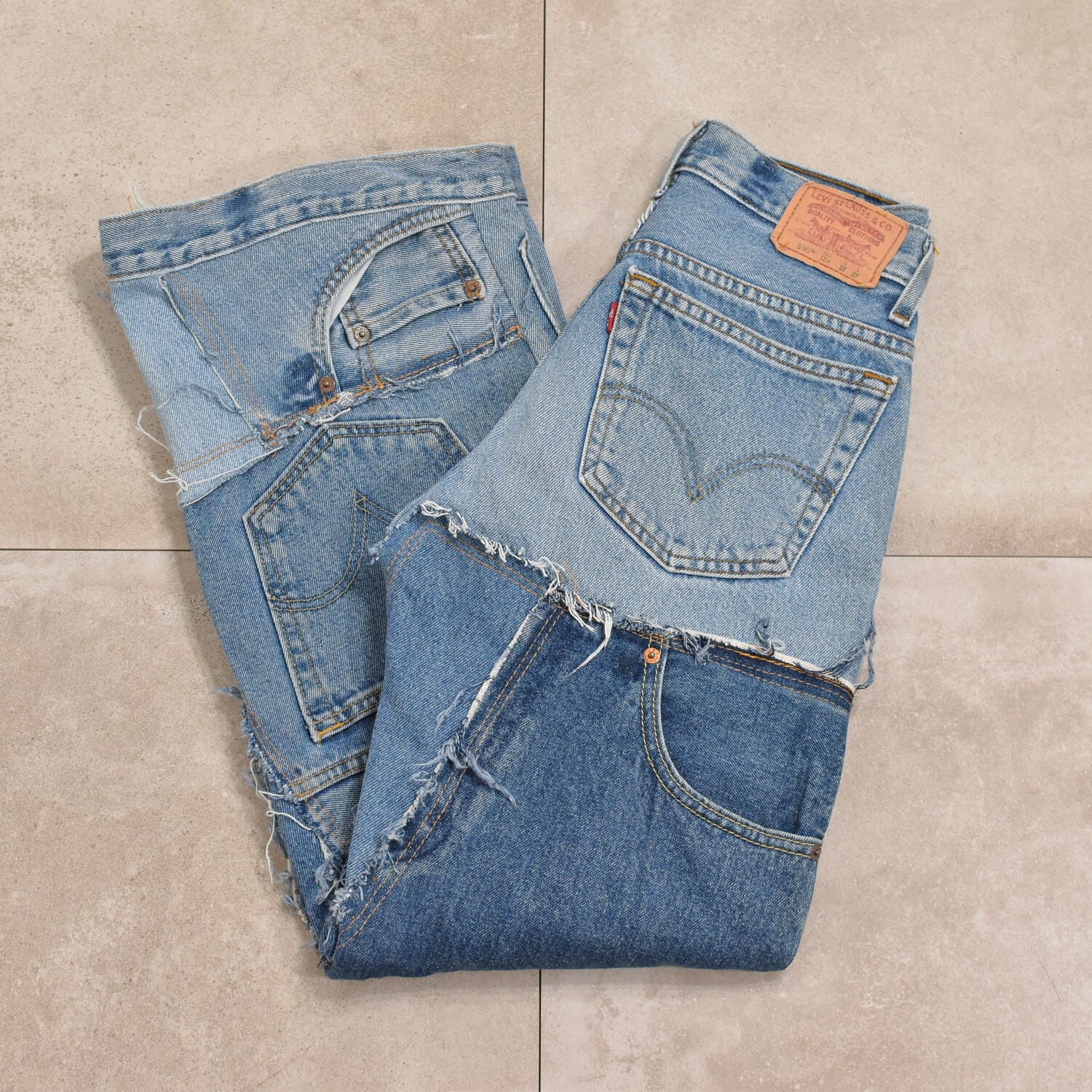 再構築 Remake patchwork denim pants | 古着屋 grin days memory