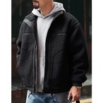 Zip-up Waist-length Boa Jacket ◇2color H0944