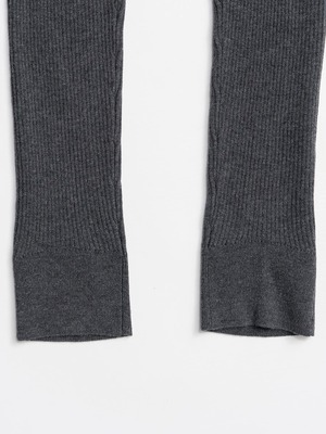 【26AW | WOMEN】PRANK PROJECT プランクプロジェクト / レギンス / Slit Heel Knit Leggings　31262665601