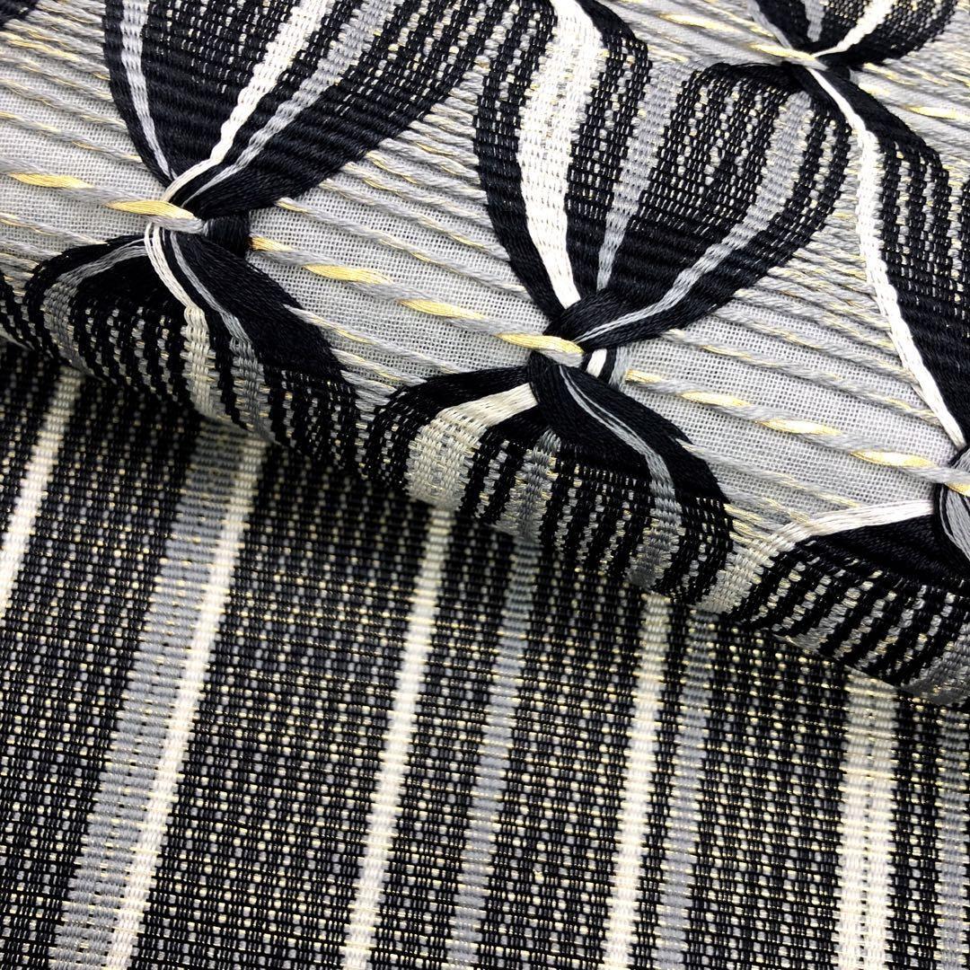 O-2555 袋帯 ひなや モダンな組み織模様 金糸 さが美お誂え ガード加工 | リユース着物専門店 わびさび