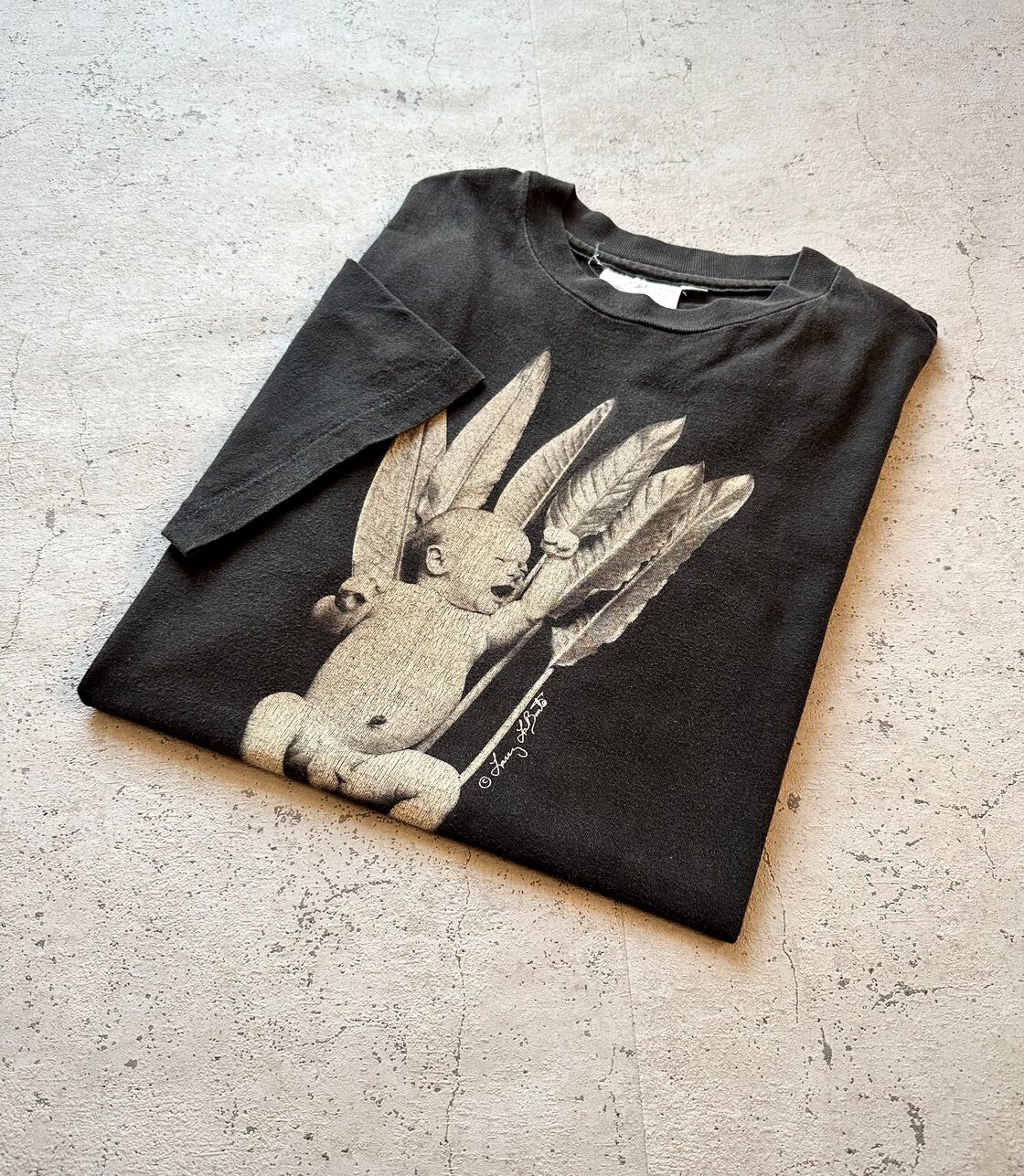 90s USA製 “ LARRY LABONTE ” EARTH WARRIOR PRINT TEE OLD VINTAGE 
