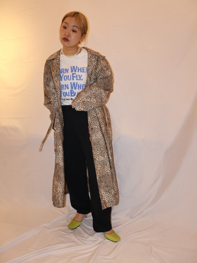 leopard nylon coat【1017】