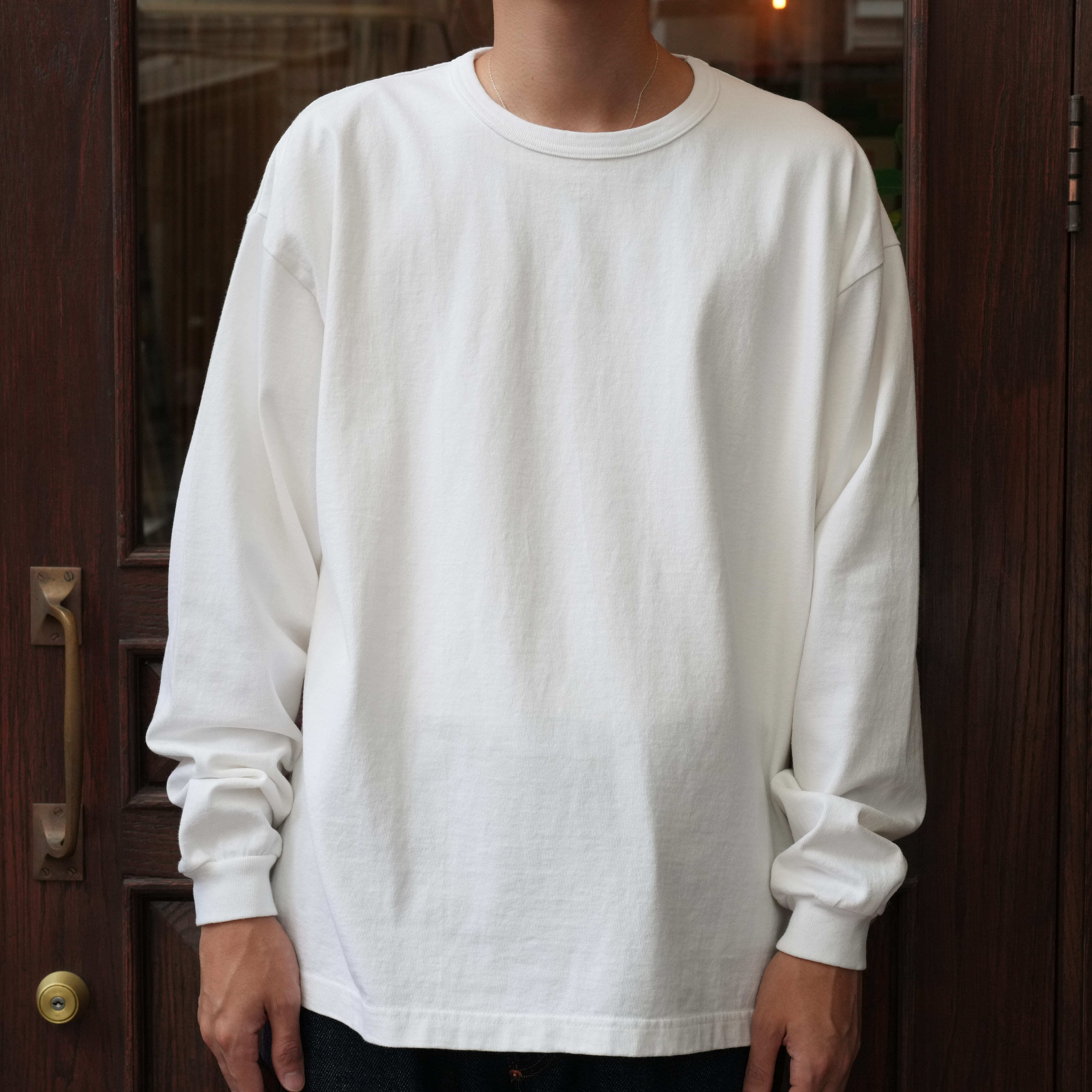 FOUNDOUR (ファウンダ) 25AW "LONG SLEEVE FADE TEE SHIRT" -WHITE-