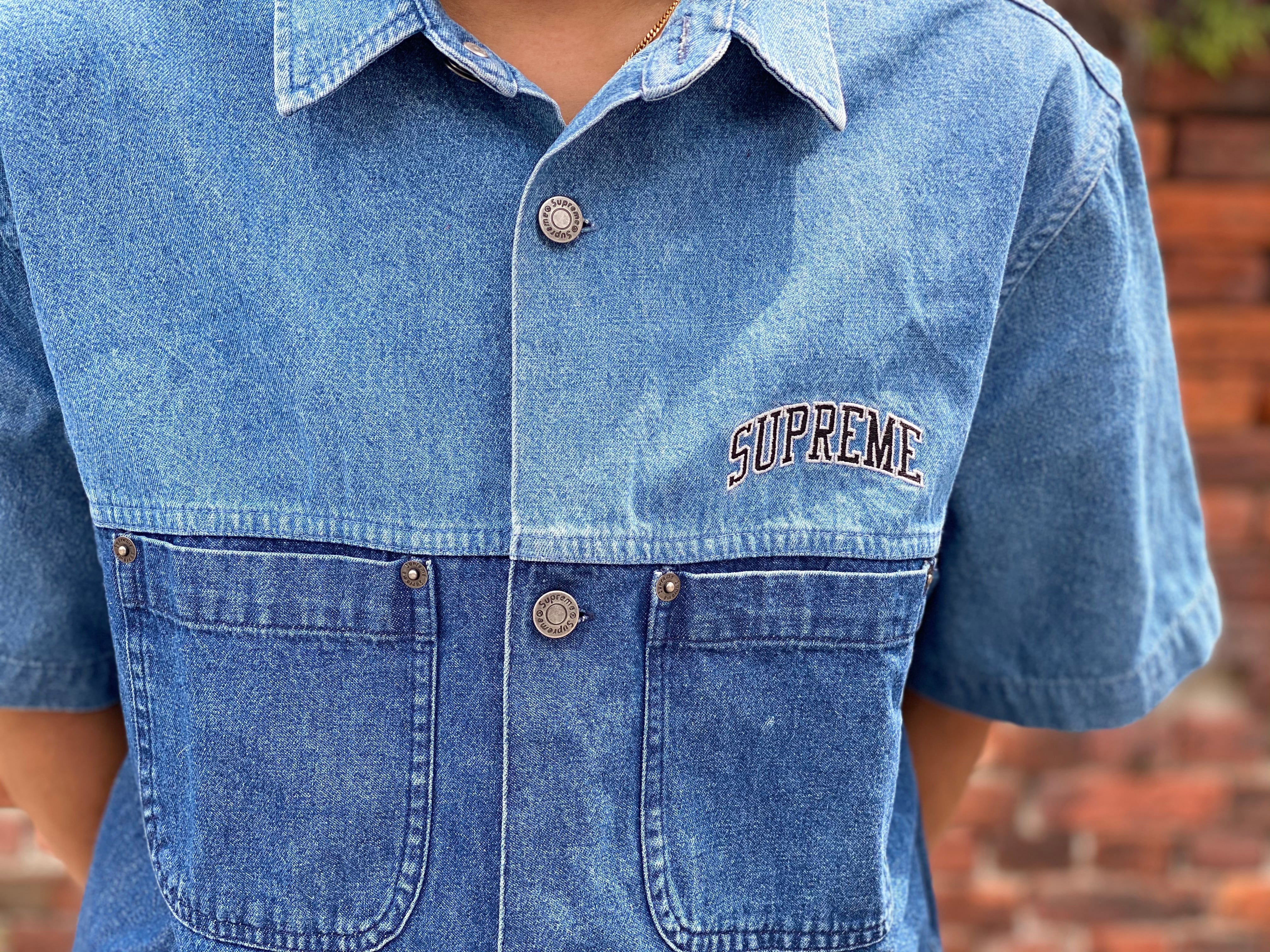 Supreme 2-Tone Denim S/S Shirt Mサイズ