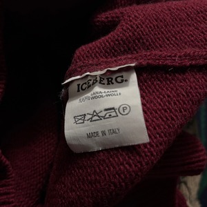 vintage ICEBERG × 007 wool knit cardigan