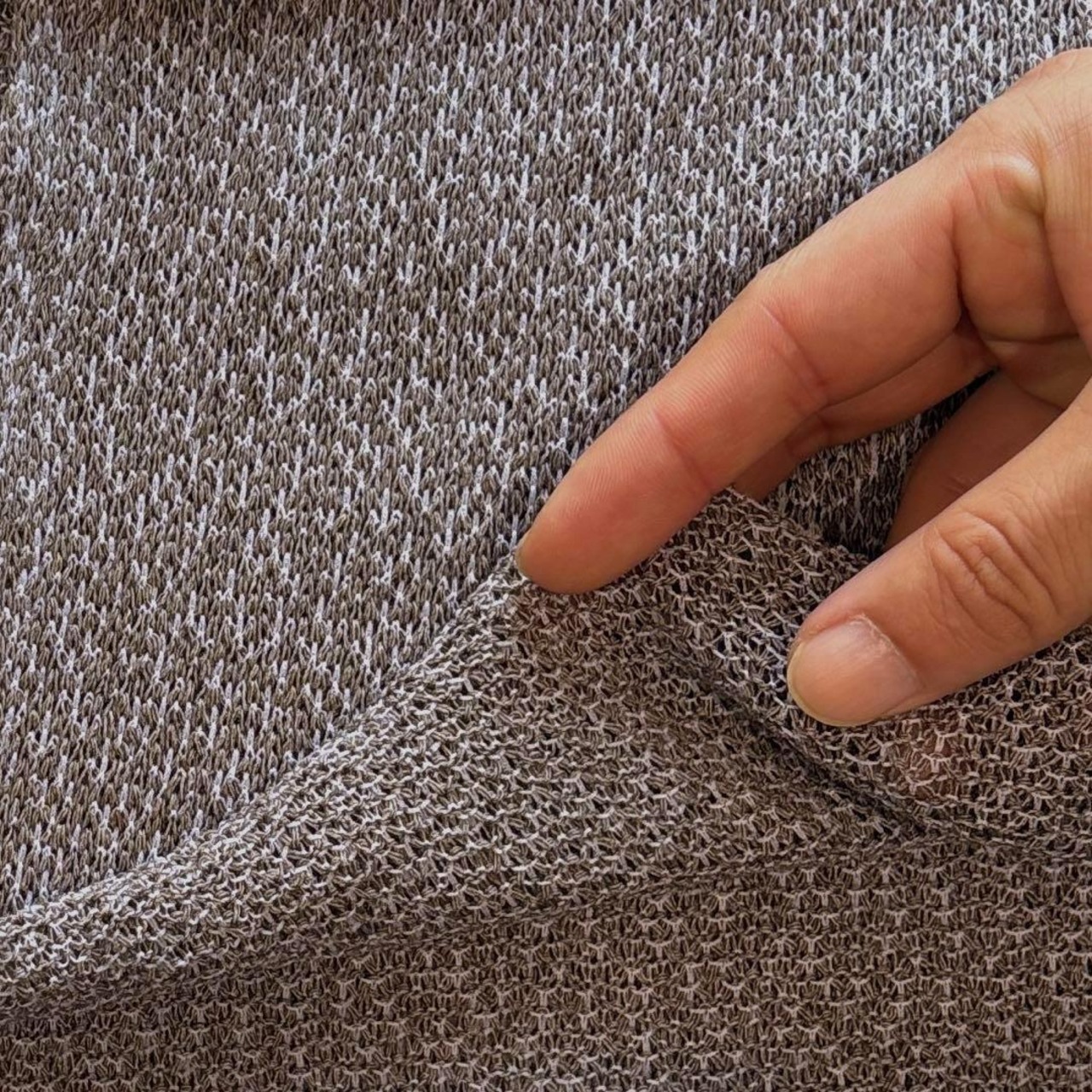 ★NO092◆3m◆ポリエステル100%荒編みニット生地◆