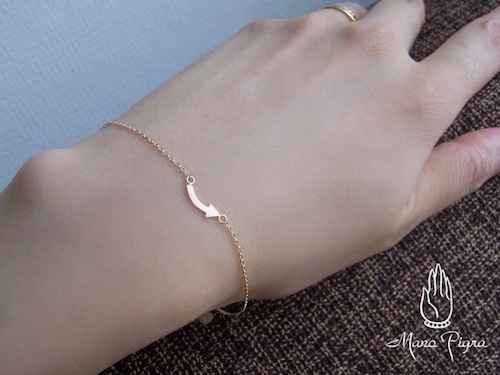 K18 ARROW↑⤴︎ MOTIF Bracelet ／18金製 矢印モチーフブレスレット
