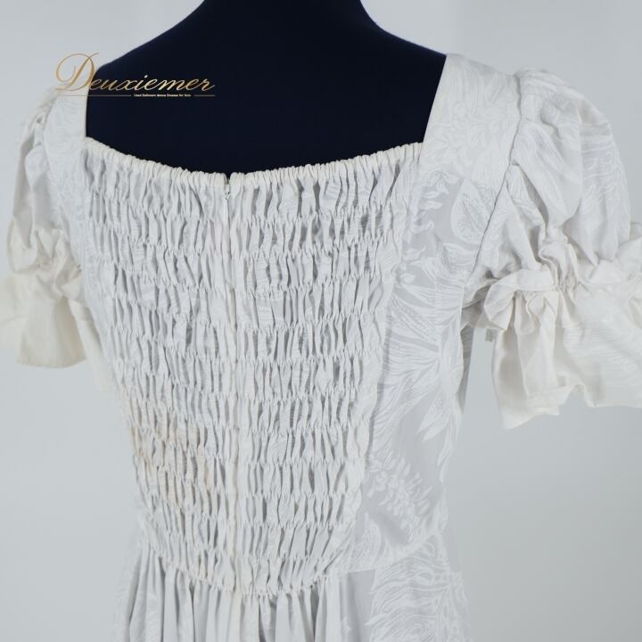 フラダンス 衣装 ワンピース ドレス ホワイト系 マーメイドライン