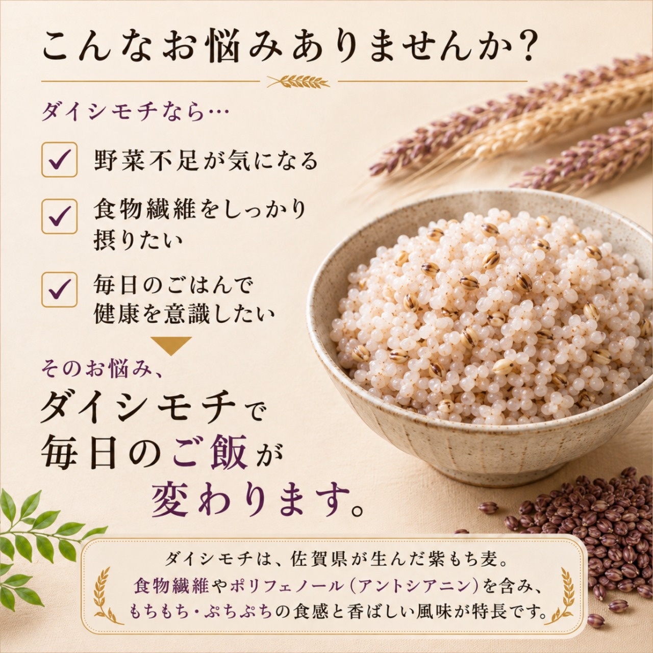 雑穀 もち麦【ダイシモチ】4㎏ | 玄米専門店【葉隠れ屋】#大塚米穀店 雑穀 もち麦【ダイシモチ】4㎏ | 玄米専門店【葉隠れ屋】#大塚米穀店