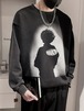 WASHED AND PRINTED SWEATSHIRTS  K0104