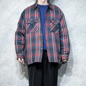 quilting check shirt jacket