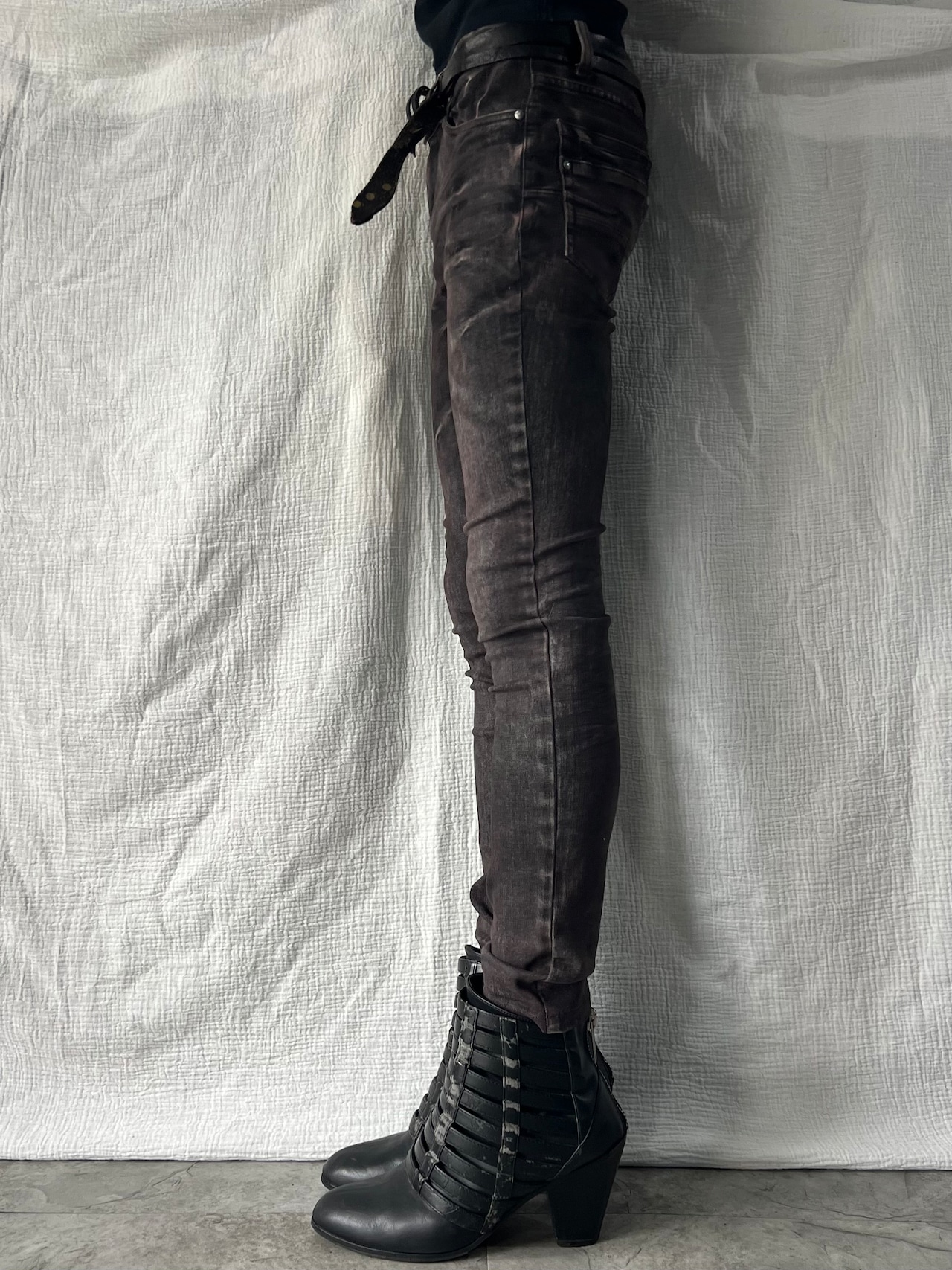 "TORNADO MART" Wine Red Dusty Skinny