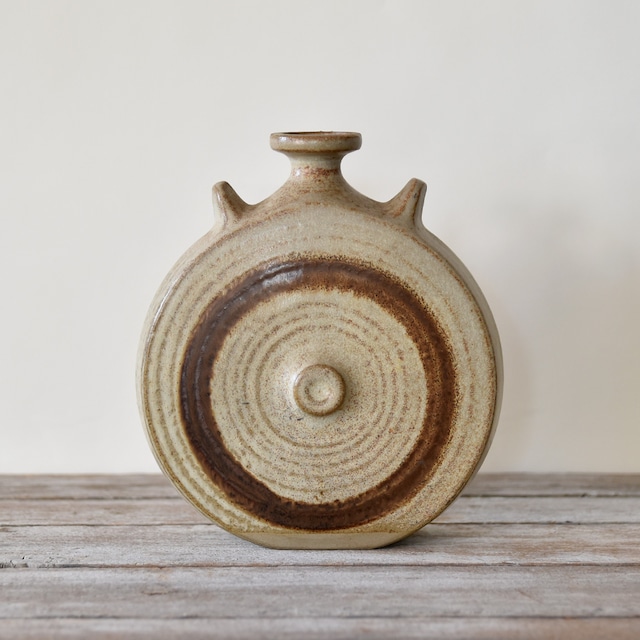 Pottery Circular Flower Vase / ポタリー 円形 フラワー ベース  / 2206BNS-UK-028