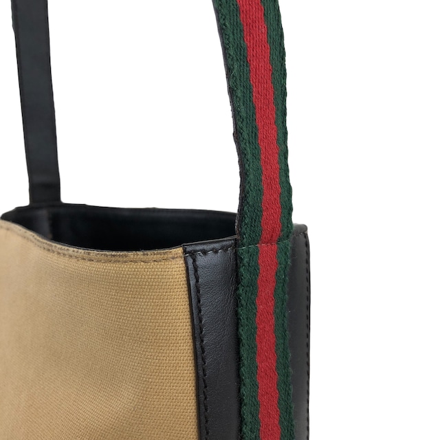 GUCCI グッチ シェリーライン キャンバス トートバッグ ハンドバッグ キャメル vintage ヴィンテージ オールド pbdnzb