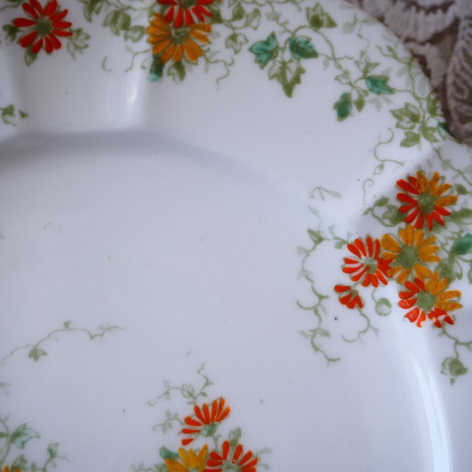 英国Shelley（シェリー） オレンジ・デイジー柄 トリオA カップ