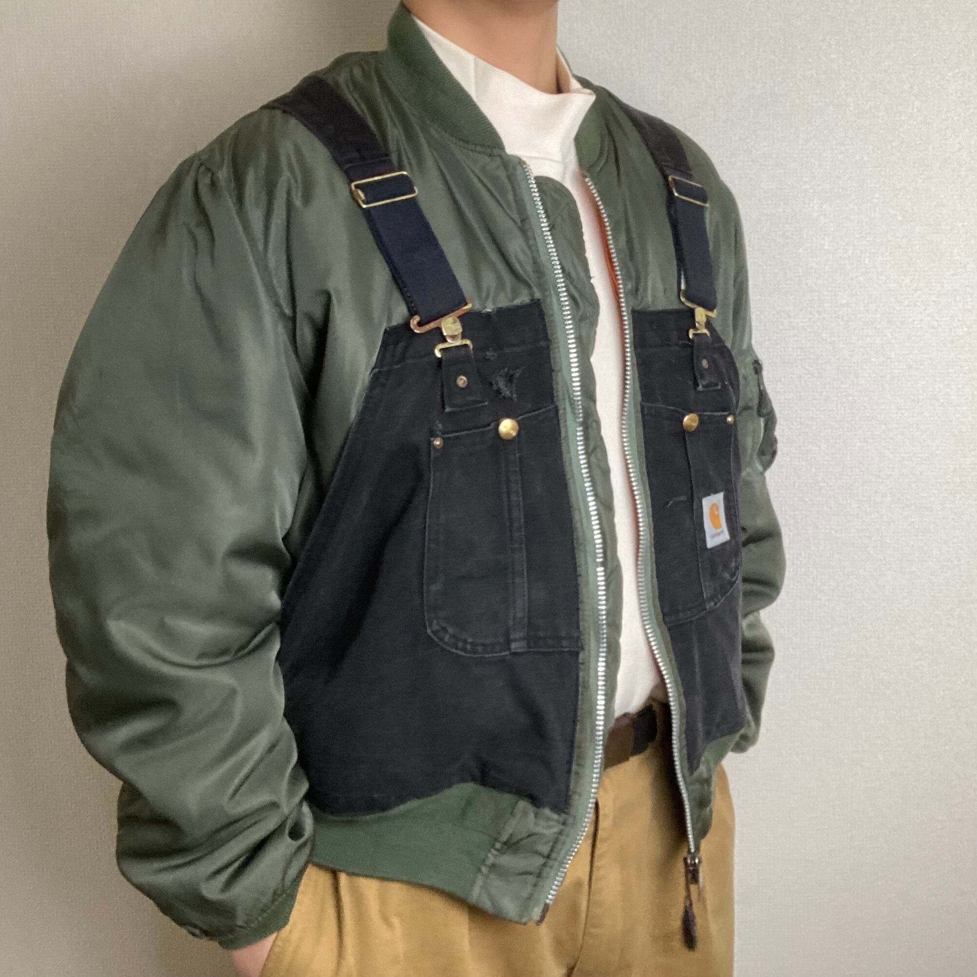 【リメイク】Carhartt Overall × Military MA-1