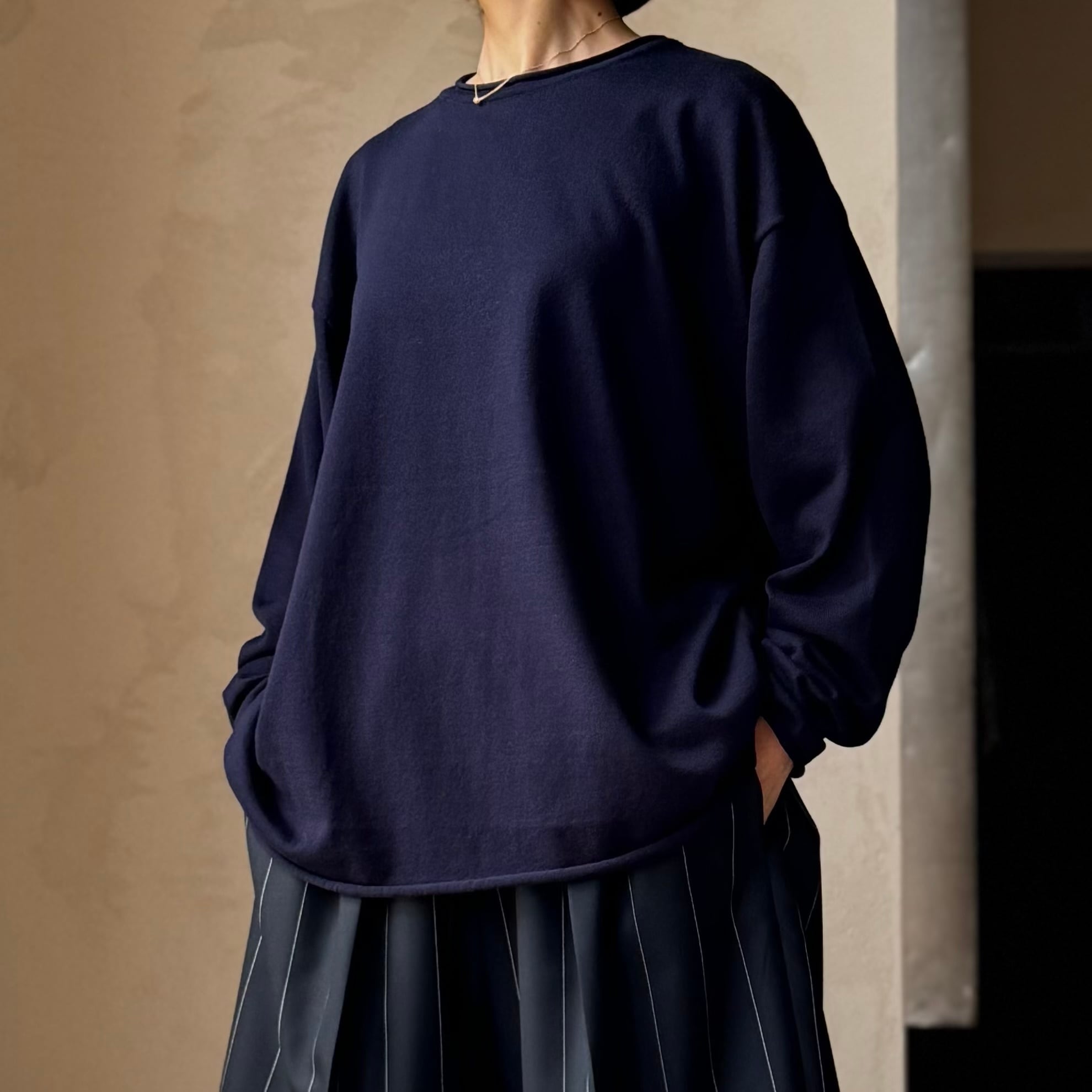 【新品】POSTELEGANT コットンカシミヤニットフーディ POSTELEGANT（ポステレガント）COTTON CASHMERE KNIT HOODIE 2024AW