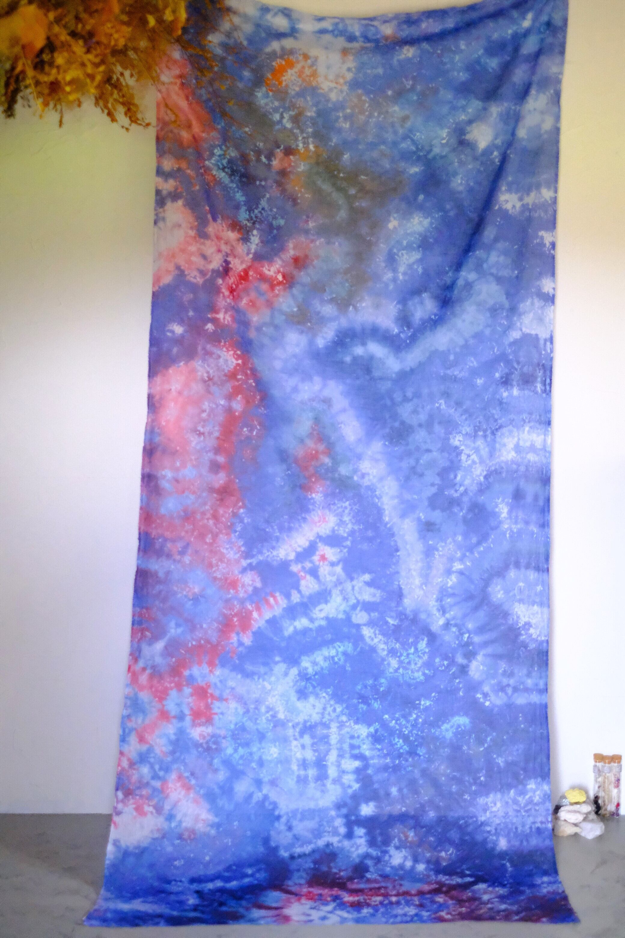 【original textile】綿麻ボイル／青系（染色）