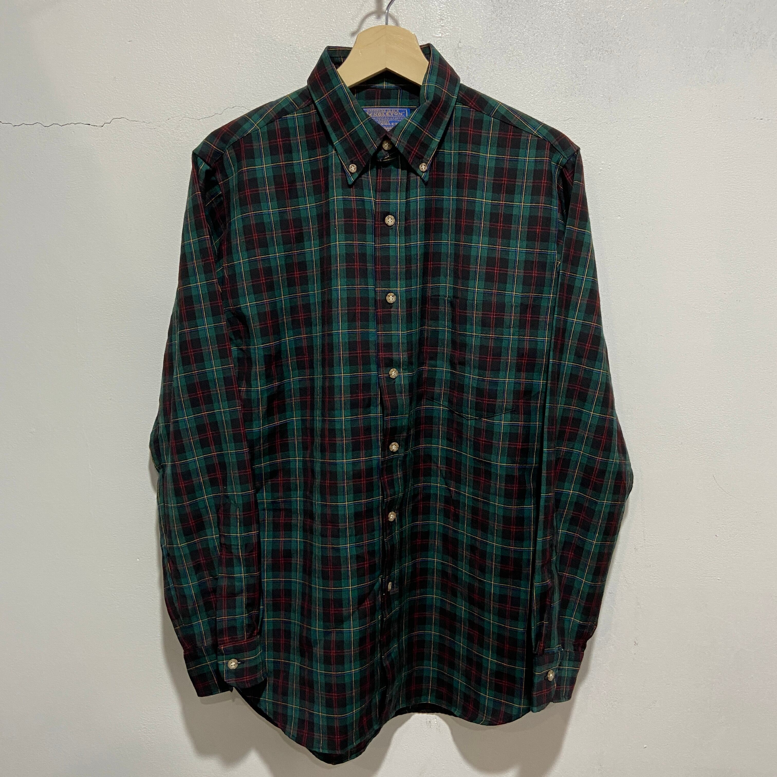 送料無料』PENDLETON ペンドルトン チェック柄ボタンダウンシャツ M