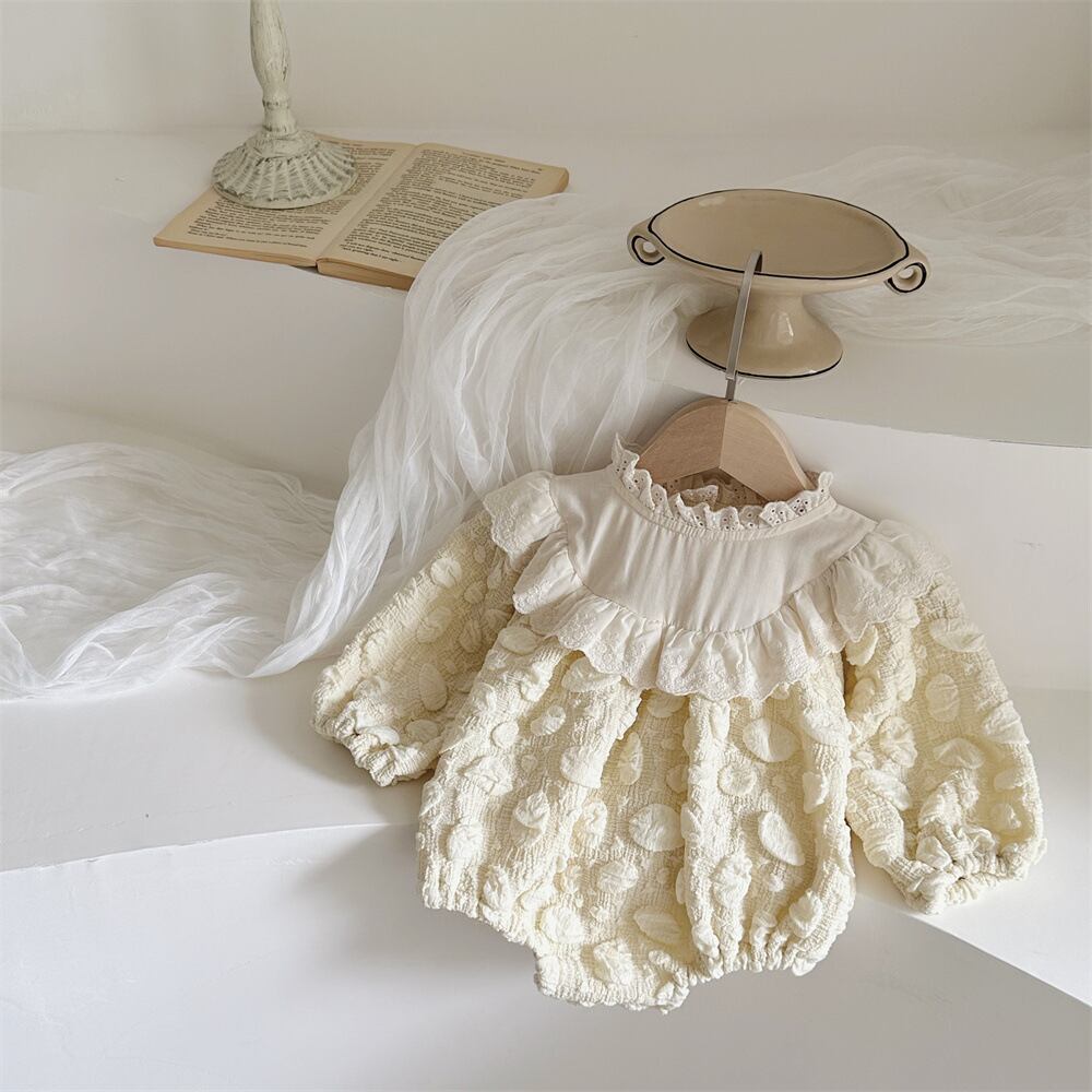 【BABY】秋新作 パフ長袖ロンパース