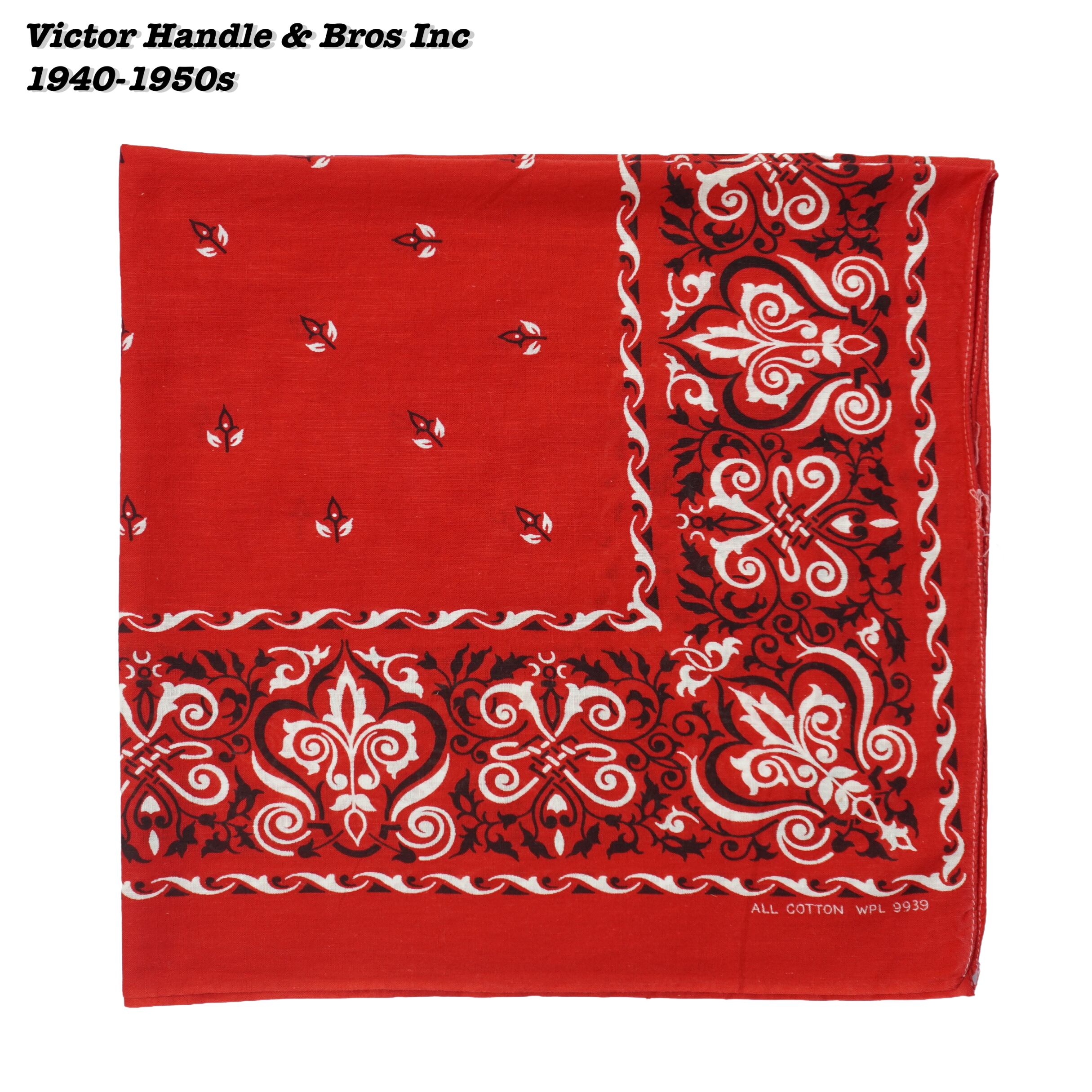 Victor Handal & Bros BANDANA 40s 50s ② Victor Handal & Bros Inc BANDANA 1940s 1950s ② | Loki Vintage&Used