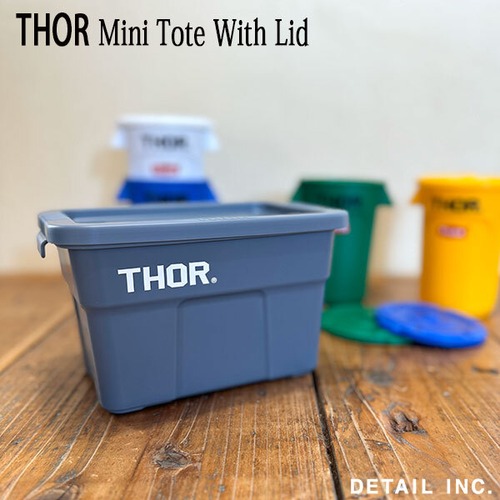 THOR Mini Tote With Lid Gray ソー ミニ トート ウィズ リッド グレー 小物入れ コンテナ ボックス Trust DETAIL